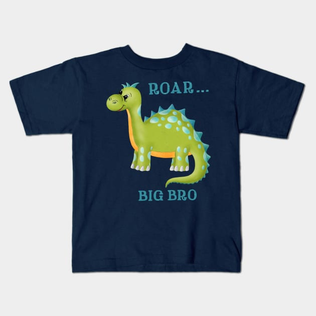 Dinosaur Big Bro Kids T-Shirt by CalliLetters